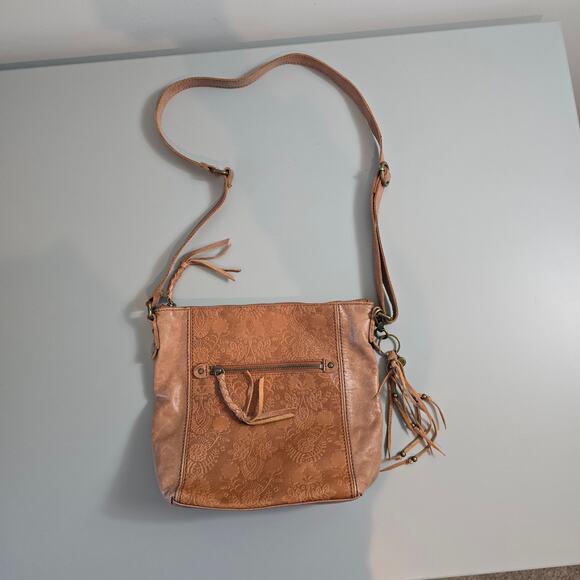 The Sak Tobacco Floral Embossed Ashland Crossbody Bag - Picture 1 of 14